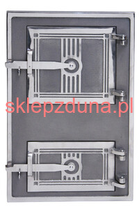 Drzwiczki do pieca  kuchenne  żeliwne nr 4 niklowane (Kod.231)